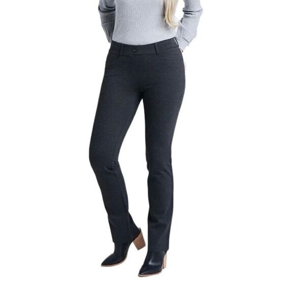 BetaBrand Classic Straight Leg Dress Yoga Pants Black Medium Long - Picture 8 of 8